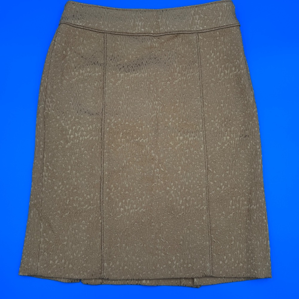 Banana‎ Republic Mustard Yellow Jacquard Textured Pencil Skirt Size 6